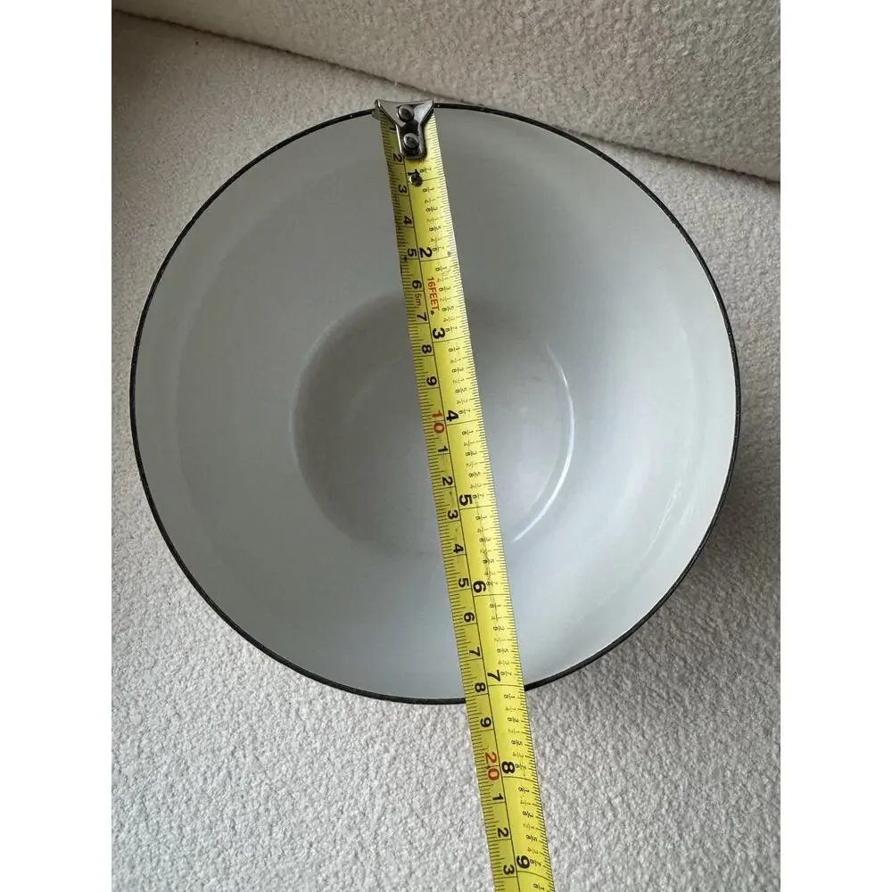Vintage DANSK Design IHQ France Enamel Bowl 7 ¼” in Diameter x 6” Tall Yellow
